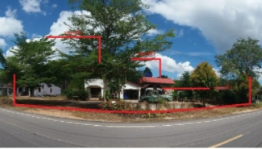 บ้านพัก2ชั้น โรงจอดรถ โรงหัวจ่ายน้ำมัน ถ.สายบ้านทับช้าง-บ้านลุ่ม  ต.ทับช้าง อ.นาทวี จ.สงขลา  เนื้อที่ 1-1-35