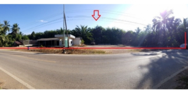 ที่ดินพร้อมสิ่งปลูกสร้าง ถ.บ้านห้วยเสียด-พรุเตียว   ต.พรุเตียว อ.เขาพนม จ.กระบี่ เนื้อที่ 3-0-0