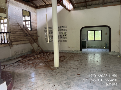 ที่ดินพร้อมสิ่งปลูกสร้าง ถ.สายทุ่งสง-ทุ่งใหญ่(4110)กม.17+600   ต.เขาขาว อ.ทุ่งสง จ.นครศรีธรรมราช เนื้อที่ 9-2-36.6