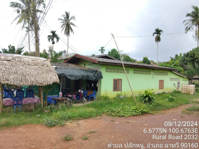 ที่ดินพร้อมสิ่งปลูกสร้าง ถ.ทางหลวงชนบล(สายบ้านทุ่งน้ำขาว-บ้านหมอคง)  ต.ปลักหนู อ.นาทวี จ.สงขลา  เนื้อที่ 0-0-58