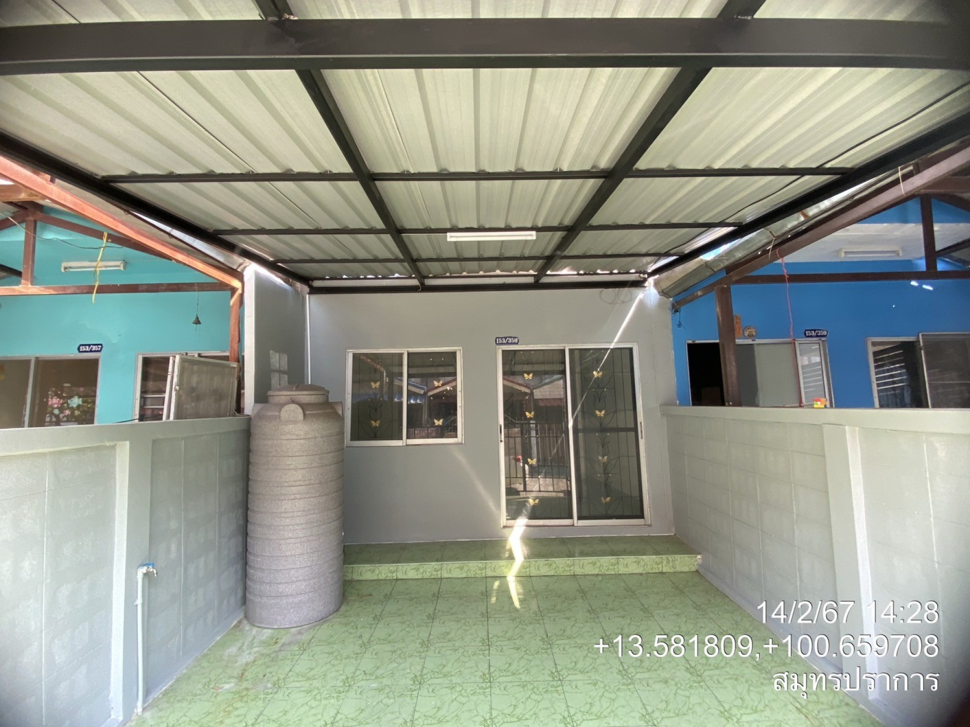 ท.ฮ.2ชั้น  15.9 ตรว. ม.ชุติมา ซอยมังกร-นาคดี แพรกษา สมุทรปราการ ทำเลดี ติดตลาด เติมครัว+โรงรถ