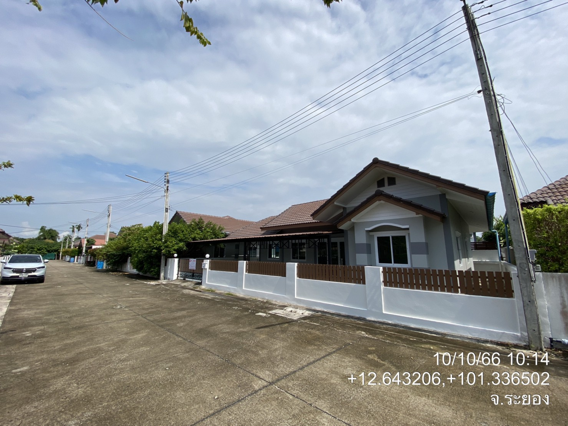 บ้านเดี่ยว 1ชั้น หมู่บ้าน ทรัพย์เจริญธานี  จ.ระยอง 57.30 ตร.ว.